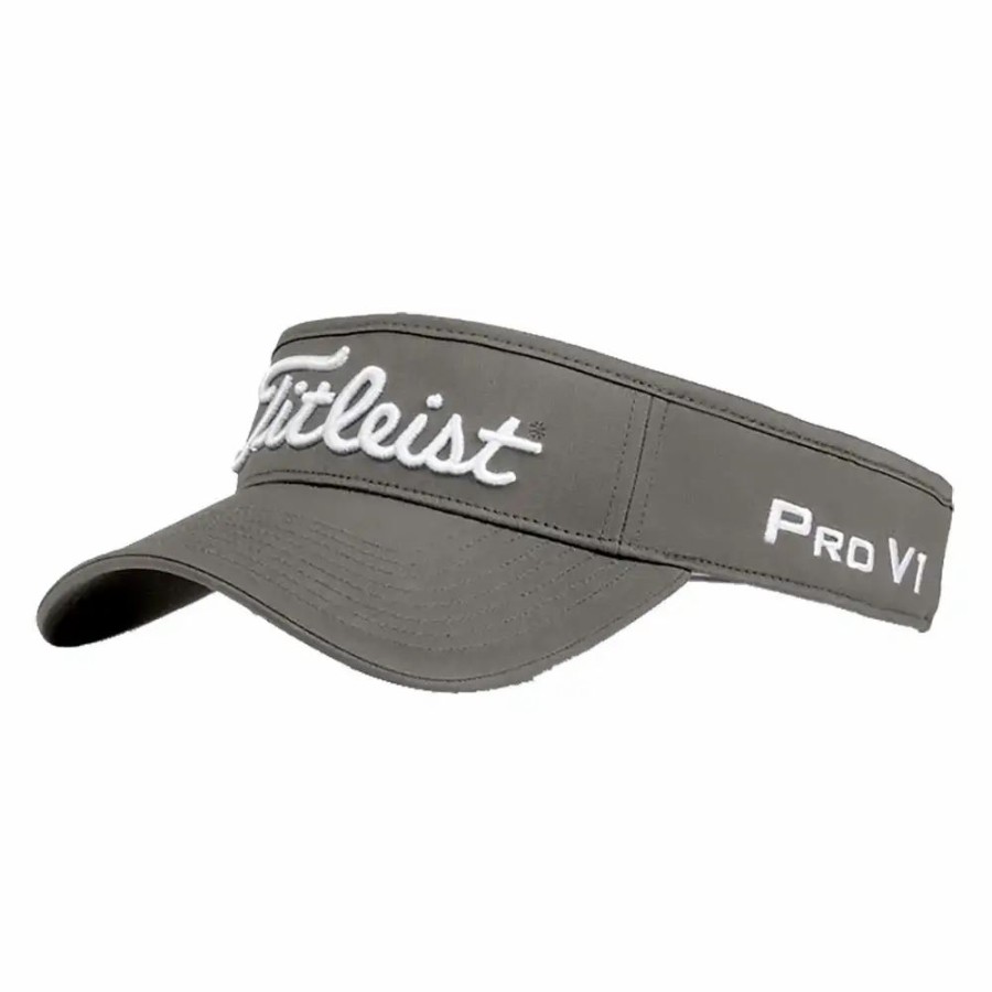 Accessories * | Titleist Tour Performance Legacy Visor Wht/Blk/Charc