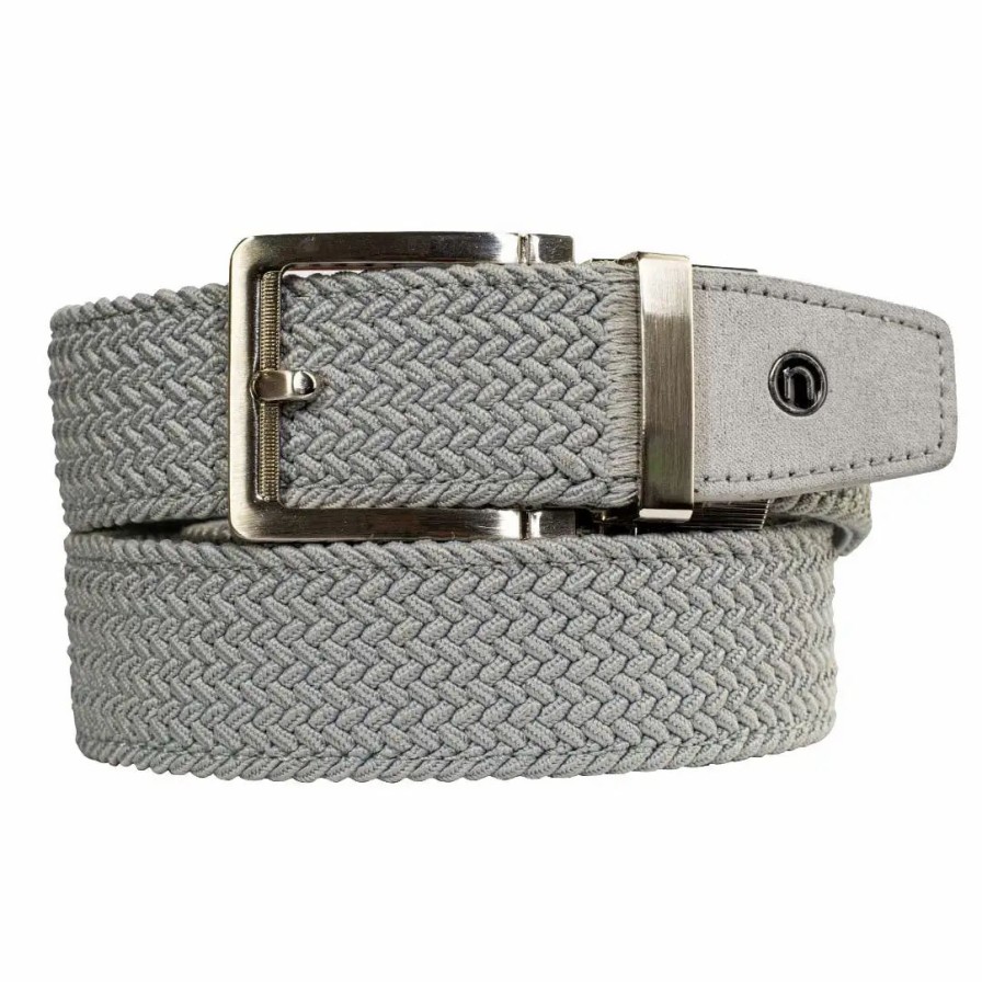 Clothes * | Nexbelt Braided Mens Belt Cool Grey