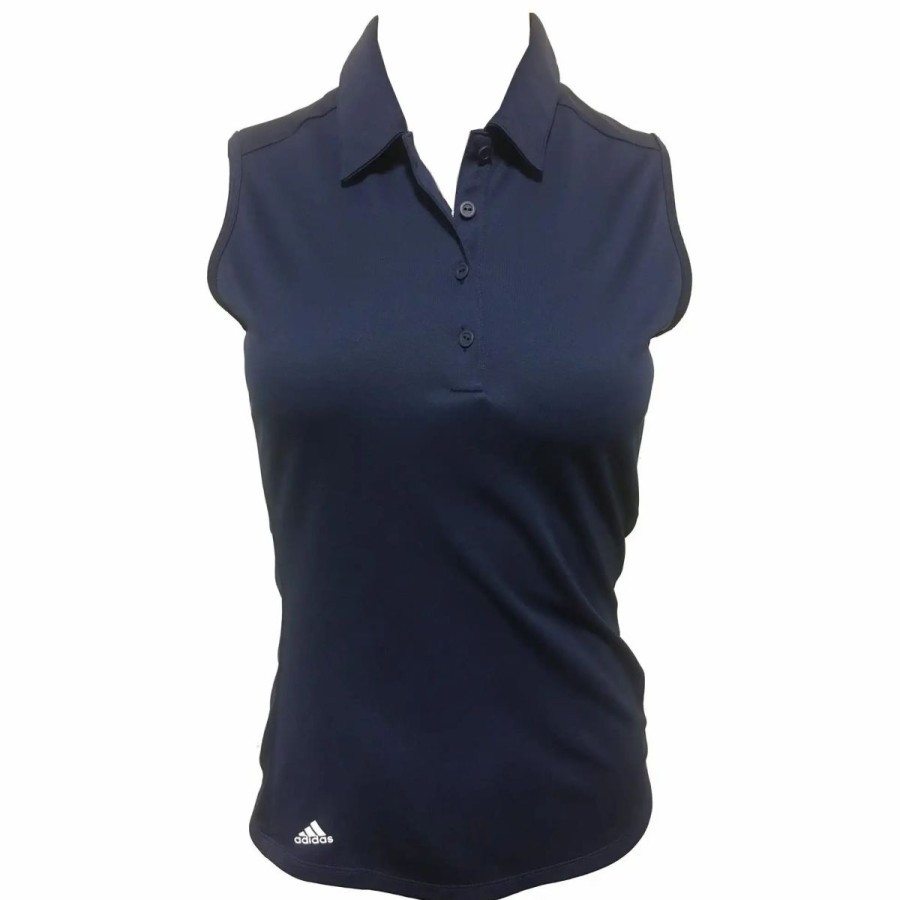 Clothes * | Adidas Golf Adidas Advantage Womens Sleeveless Golf Polo Night Indigo