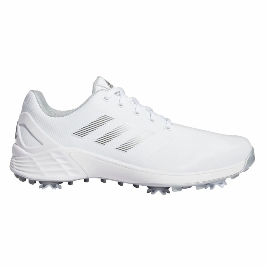 Shoes * | Adidas Golf Adidas Zg21 White Silver Mens Golf Shoes Wt/Slvr/Slv 100