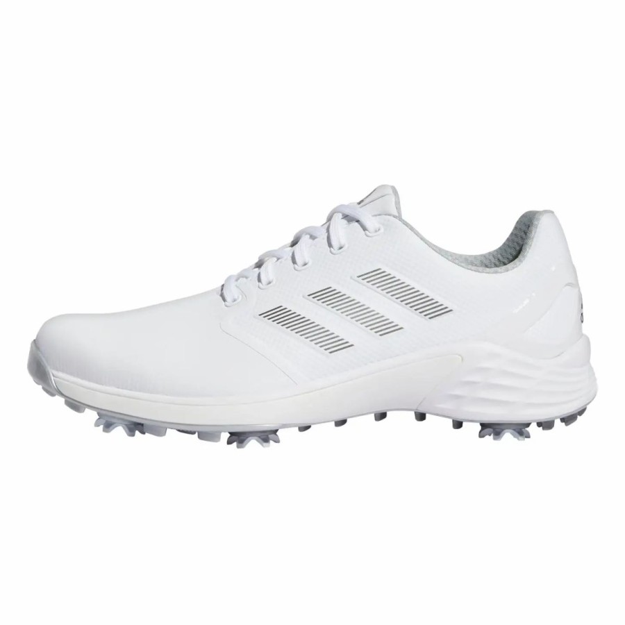 Shoes * | Adidas Golf Adidas Zg21 White Silver Mens Golf Shoes Wt/Slvr/Slv 100