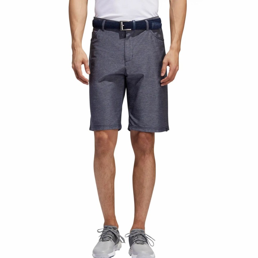 Clothes * | Adidas Golf Adidas Ultimate365 Heather Navy Five-Pocket Mens Golf Shorts Coll Navy