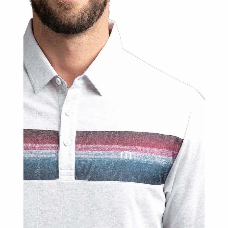 Clothes * | Travismathew Fredo Mens Polo Shirt Hthr White