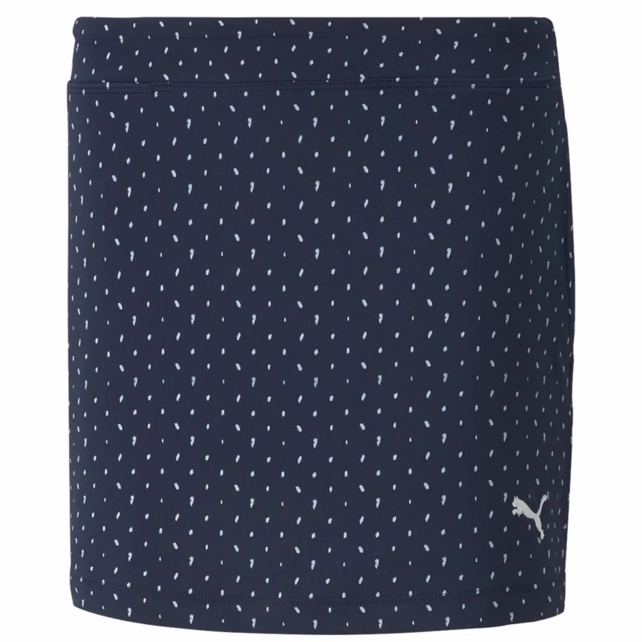 Kids Golf * | Puma Golf Puma Polka Girls Golf Skort Navy Blazer