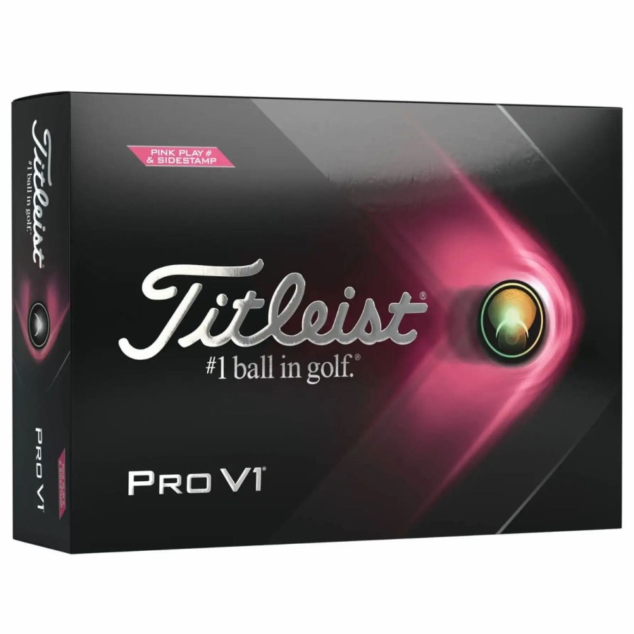 Balls * | Titleist Pro V1 Pink Numbers Golf Balls Dozen