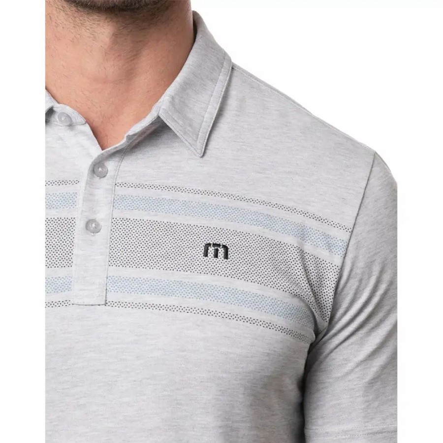 Clothes * | Travismathew Bankroll Mens Golf Polo Htr Lt Gry 0Hlg