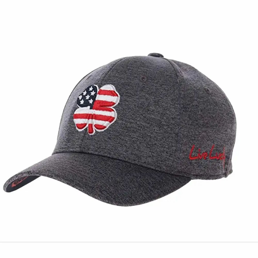 Accessories * | Black Clover Usa Heather Mens Hat Usa/Charcoal