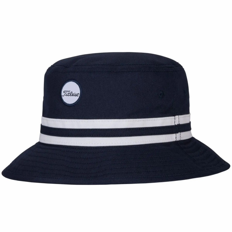 Accessories * | Titleist Montauk Bucket Mens Golf Hat Navy/White 41