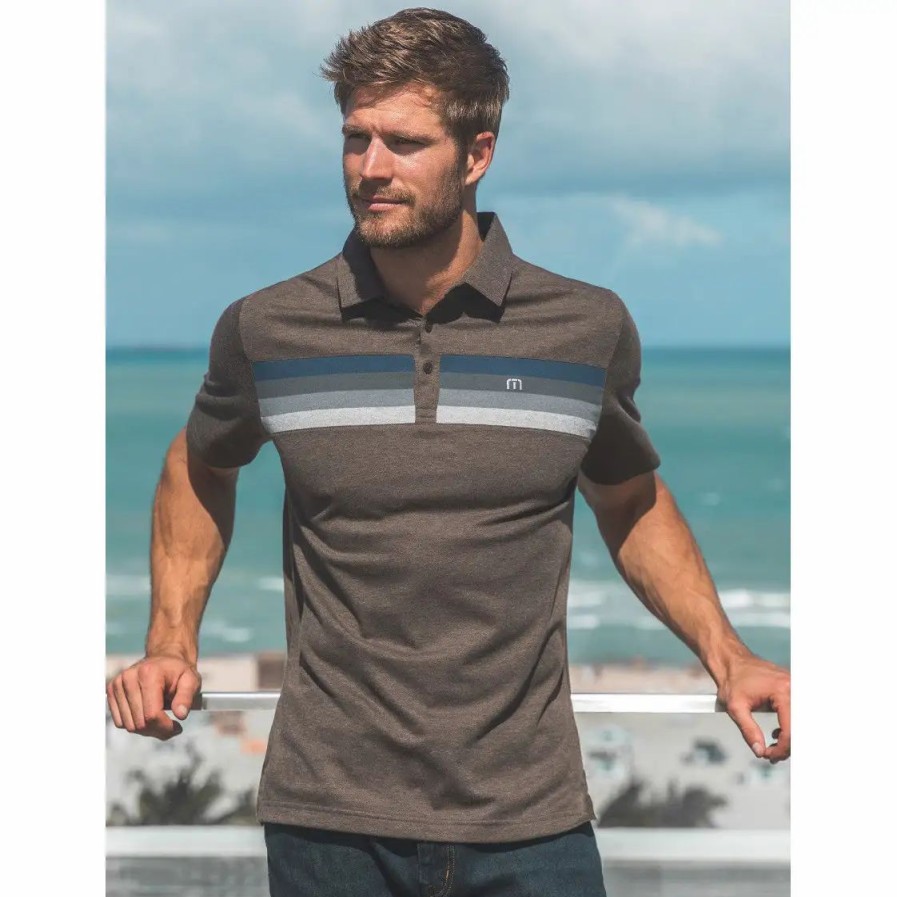 Clothes * | Travismathew Auto Pilot Mens Polo 2Hco Htr Coffee