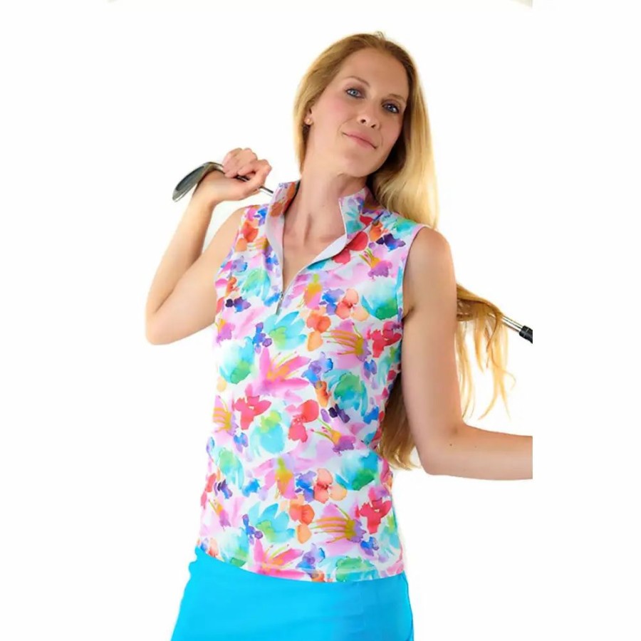 Clothes * | Skea Celestial Womens Sleeveless Golf Shirt