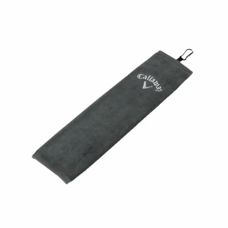 Accessories * | Callaway Tri Fold Grey Golf Towel