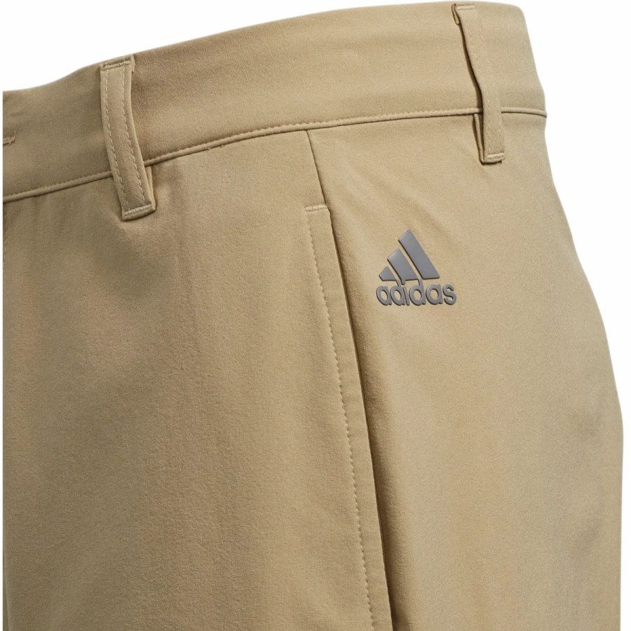 Kids Golf * | Adidas Golf Adidas Solid Boys Golf Pants Raw Gold