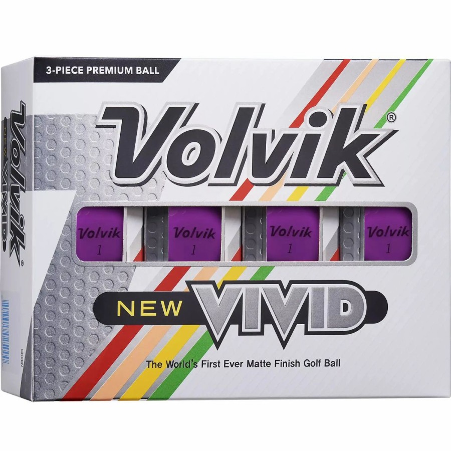 Balls * | Volvik Vivid Purple Golf Balls 12-Pack