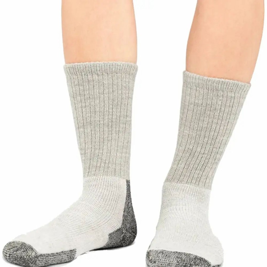 Clothes * | Thorlo Maximum Cushion Crew Unisex Hiking Socks Grey/Black