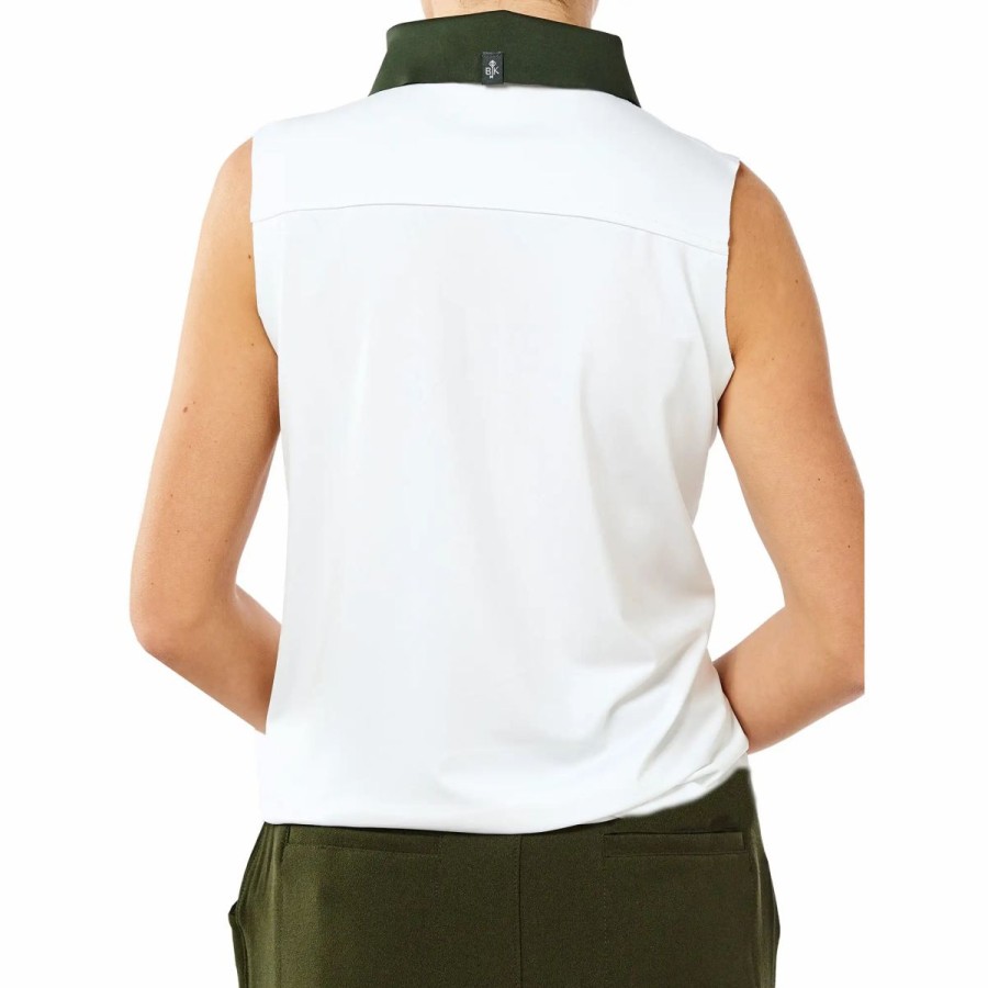 Clothes * | Belyn Key Contrast Womens Sleeveless Golf Polo