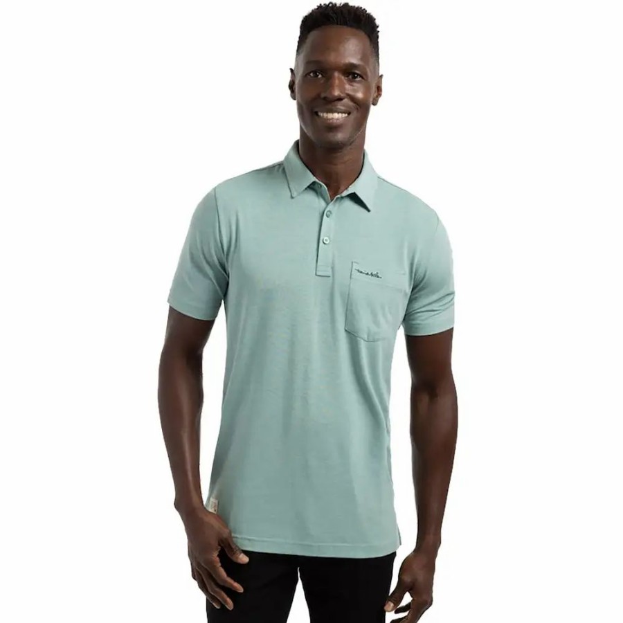 Clothes * | Travismathew Off The Record Mens Golf Polo Htr Br Grn 3Hbg