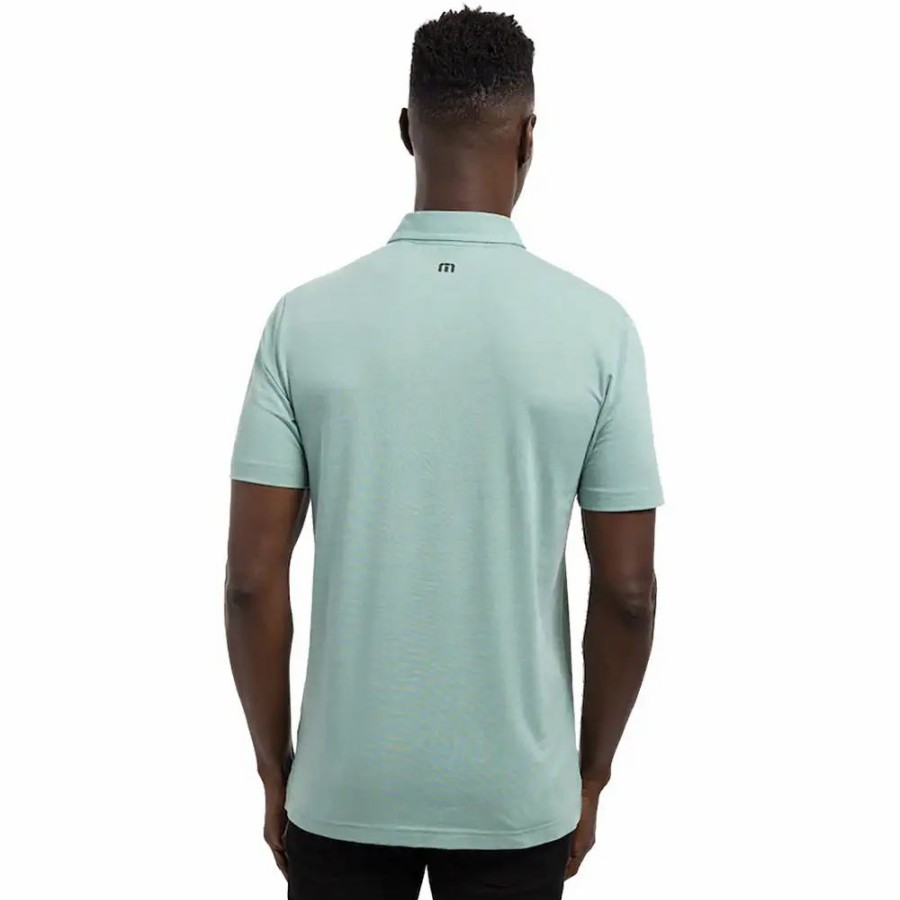 Clothes * | Travismathew Off The Record Mens Golf Polo Htr Br Grn 3Hbg