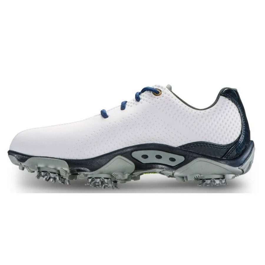 Kids Golf * | Footjoy D.N.A. White Junior Golf Shoes