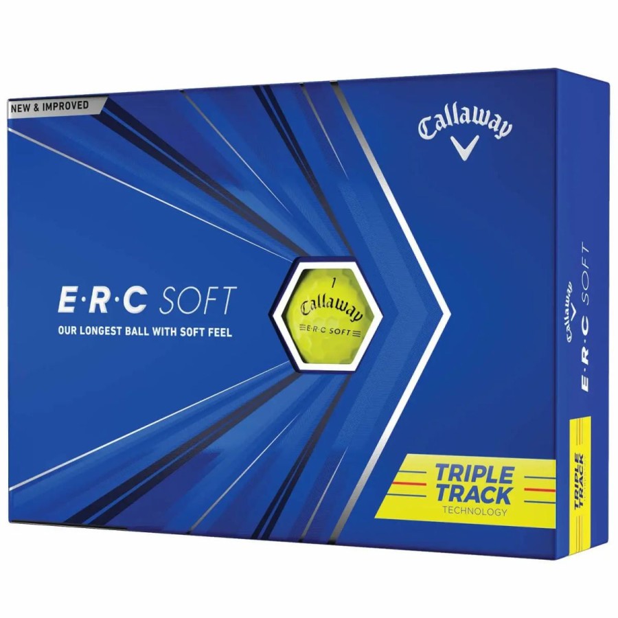 Balls * | Callaway Erc Soft Triple Track Yellow Golf Balls Dozen