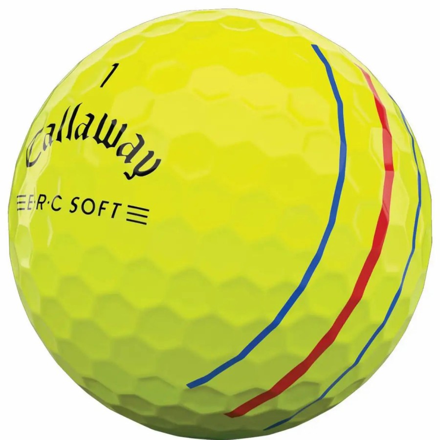 Balls * | Callaway Erc Soft Triple Track Yellow Golf Balls Dozen