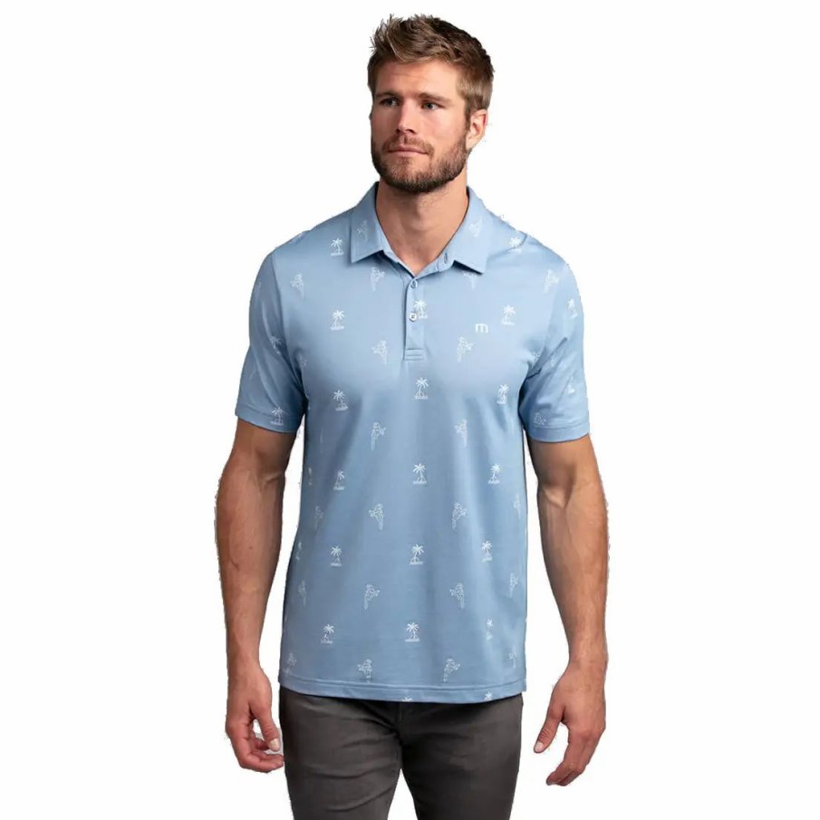 Clothes * | Travismathew Loose Screw Mens Golf Polo Hthr Allure