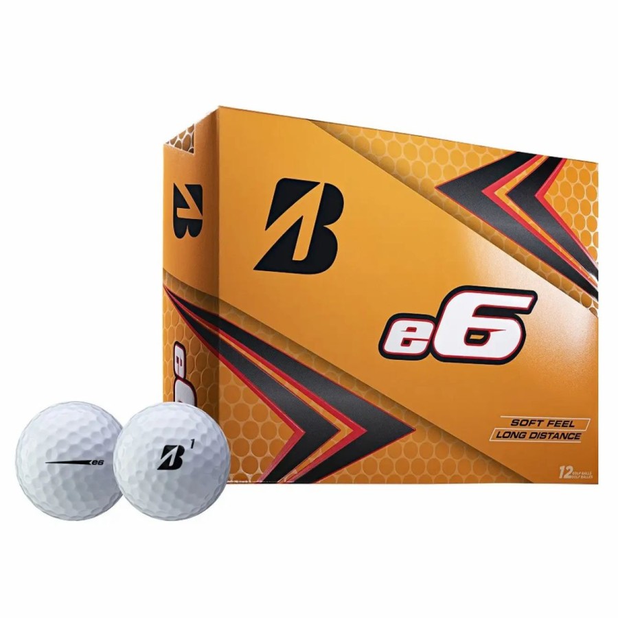 Balls * | Bridgestone E6 White Golf Balls Dozen