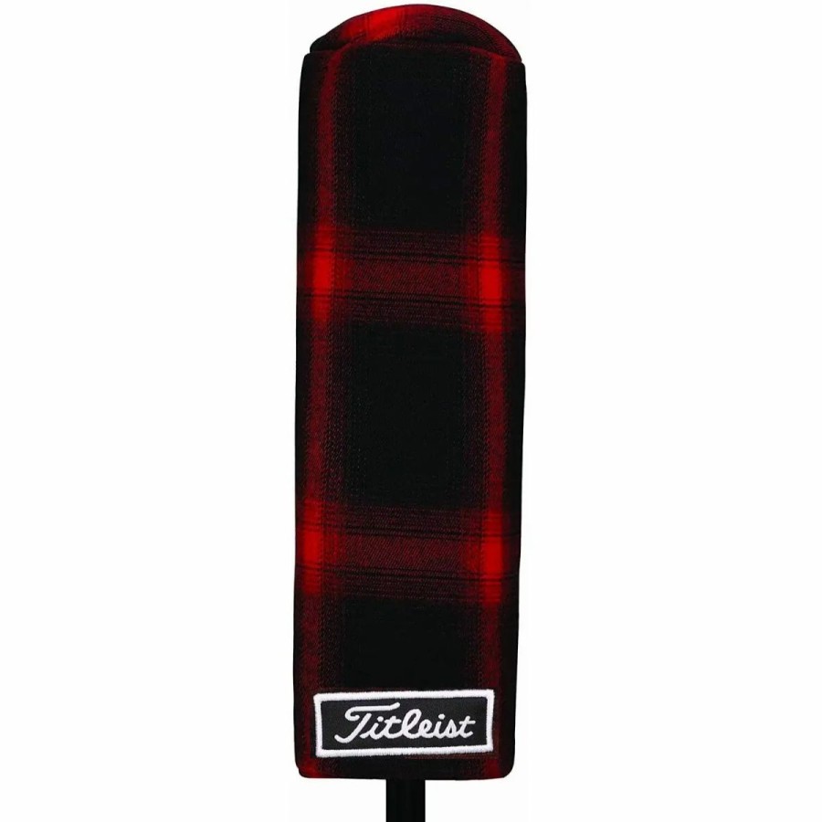 Accessories * | Titleist Tartan Barrel Fairway Wood Headcover Black/White/Red