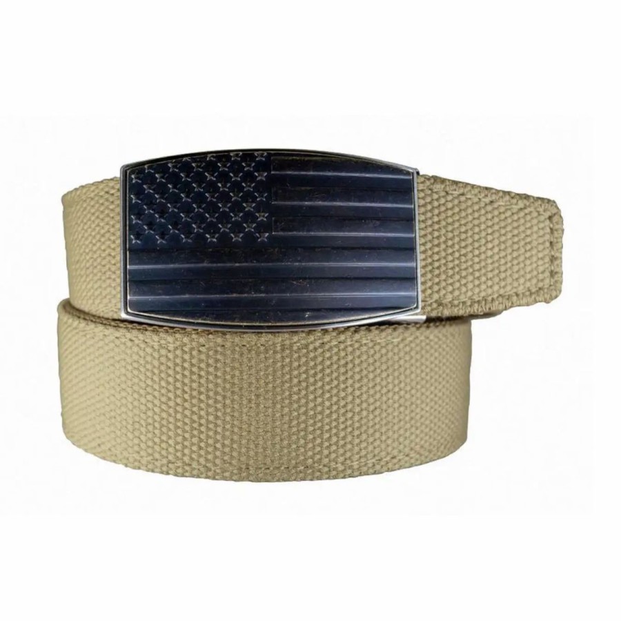 Clothes * | Nexbelt Usa Antique Canvas Tan Mens Belt