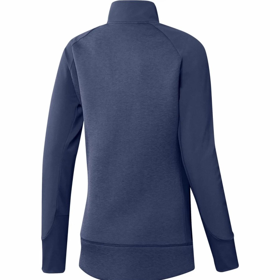 Clothes * | Adidas Golf Adidas Hybrid Womens Long Sleeve Golf 1/4 Zip Tech Indigo