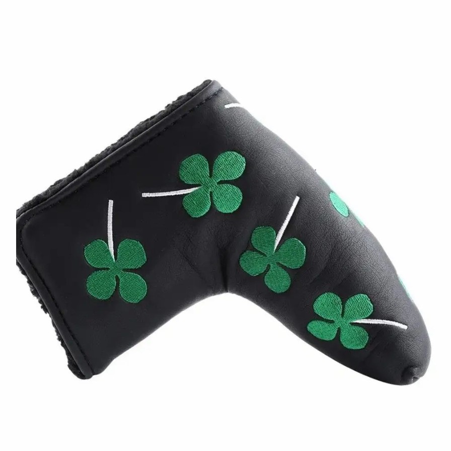 Accessories * | Jp Lann Four Leaf Clover Shamrock Putter Cover