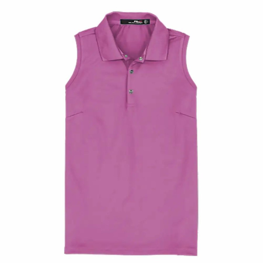 Clothes * | Polo Ralph Lauren Rlx Sleeveless Tournament Womens Golf Polo Resort Rose