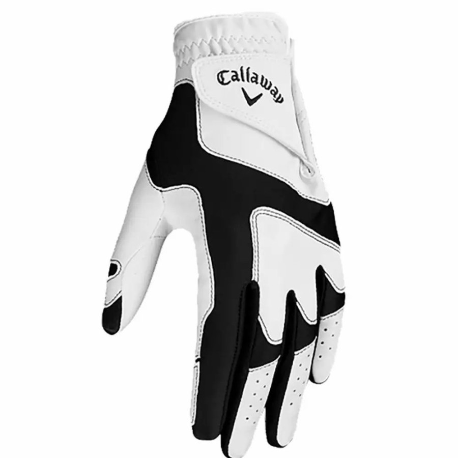 Accessories * | Callaway Opti Fit White Junior Golf Glove