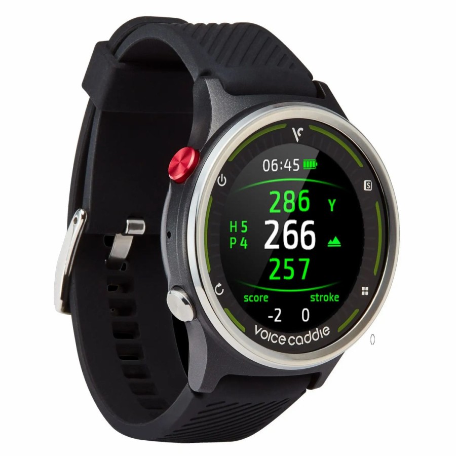 Technology * | Voice Caddie G1 Golf Gps Watch With Green Undulation And Slope Black