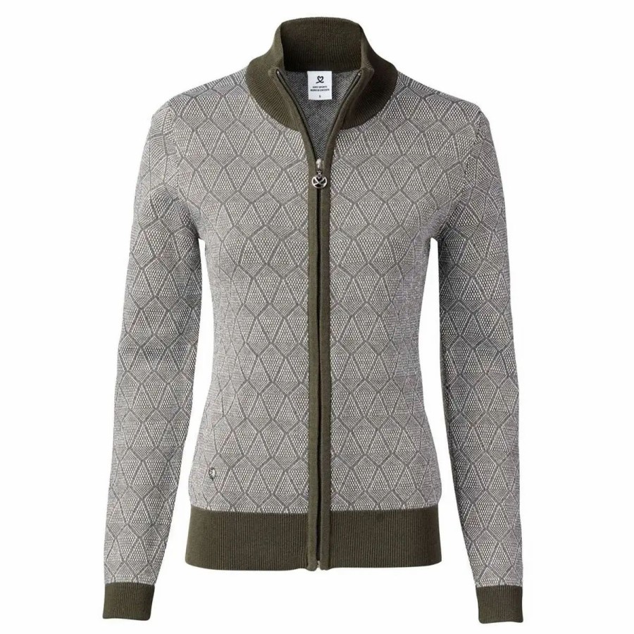 Clothes * | Daily Sports Cornelia Cardigan Womens Golf Sweater Cypress 672