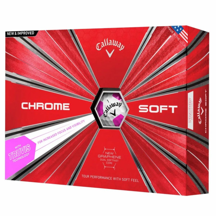 Balls * | Callaway Chrome Soft Truvis Pink Golf Balls Dozen