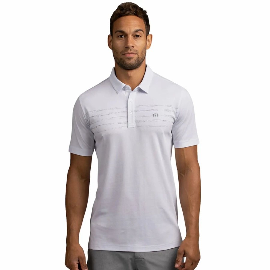 Clothes * | Travismathew Night Shades Mens Golf Polo White