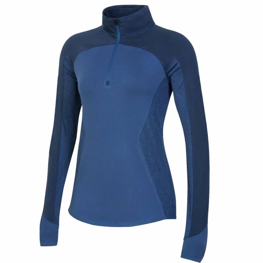 Clothes * | Under Armour Zinger Cobra Print Womens Golf 1/4 Zip Pullover Ndig/Acadmy 196