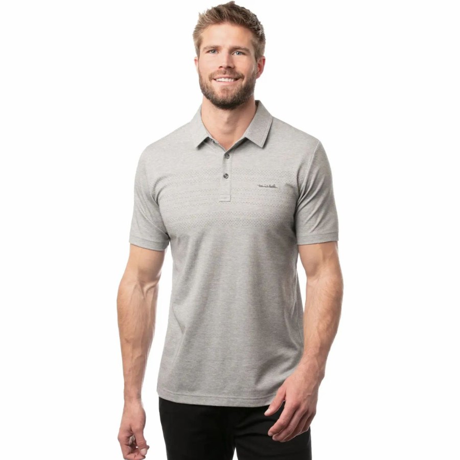 Clothes * | Travismathew Rager Mens Golf Polo Hthr Grey 9Hgr