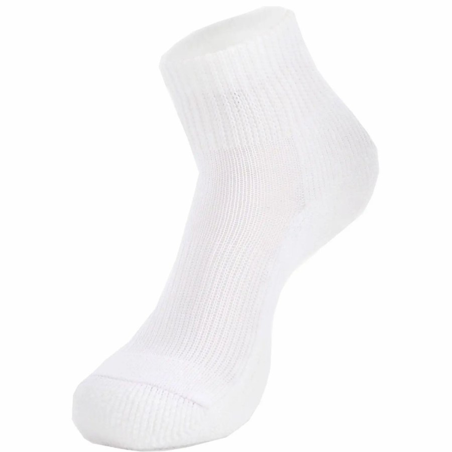 Clothes * | Thorlo Golf Moderate Cushion Ankle Socks Large White 004