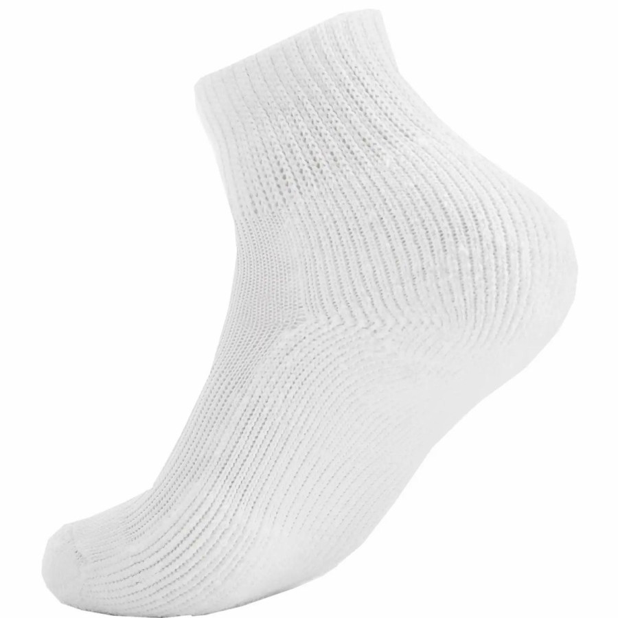 Clothes * | Thorlo Golf Moderate Cushion Ankle Socks Large White 004