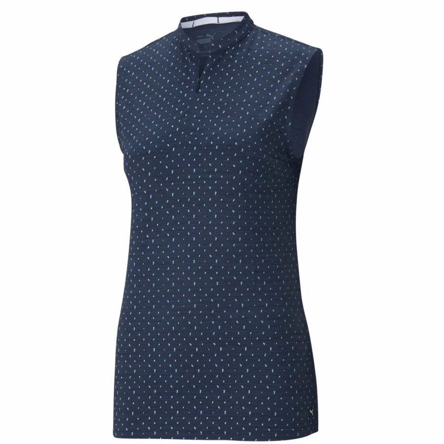 Clothes * | Puma Golf Puma Cloudspun Polka Womens Golf Polo