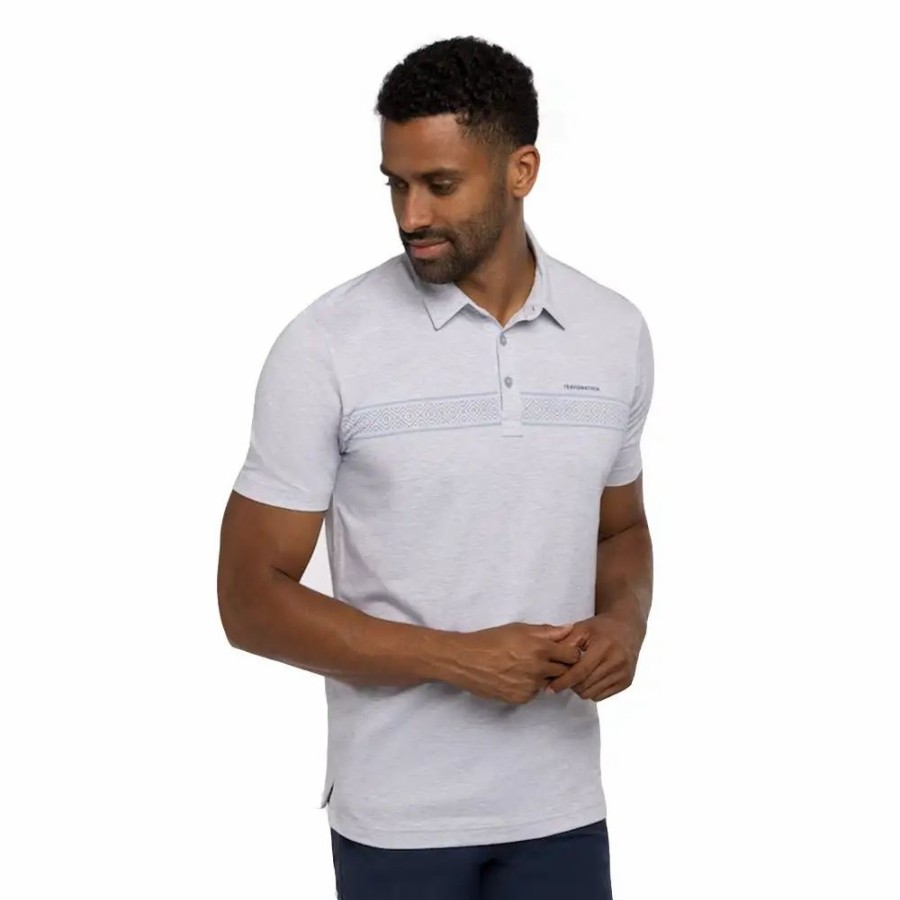 Clothes * | Travismathew Local Time Mens Golf Polo Hthr Grey Ohlg