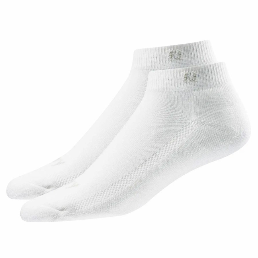 Clothes * | Footjoy Prodry Sport White Low Cut Golf Socks 2 Pack