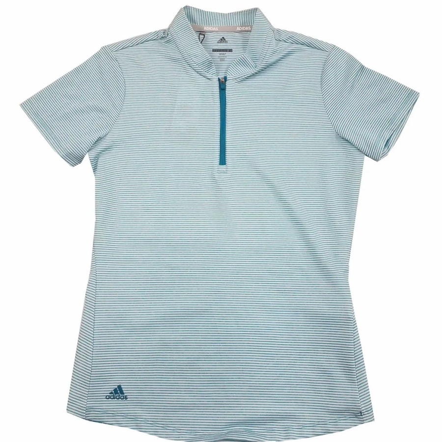 Clothes * | Adidas Golf Adidas Advantage Novelty Womens Golf Polo Teal