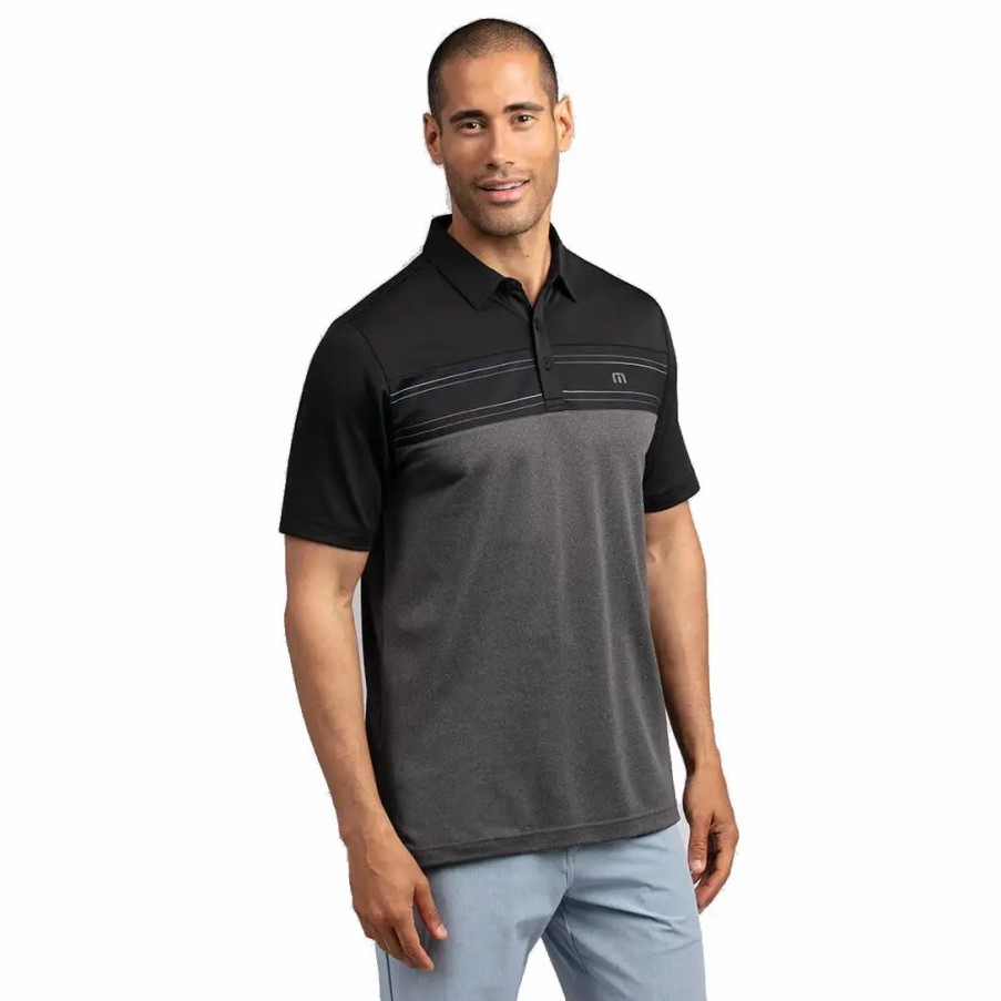 Clothes * | Travismathew Properly Hydrated Mens Golf Polo Black