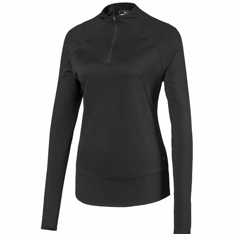 Clothes * | Puma Golf Puma Mesh Womens Long Sleeve Golf 1/4 Zip