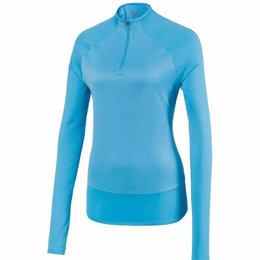 Clothes * | Puma Golf Puma Mesh Womens Long Sleeve Golf 1/4 Zip