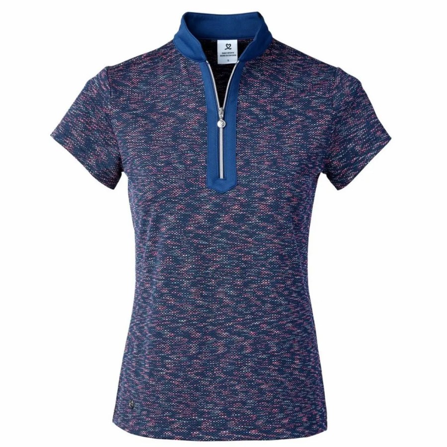 Clothes * | Daily Sports Alvina Night Blue Womens Golf Polo 574 Night Blue