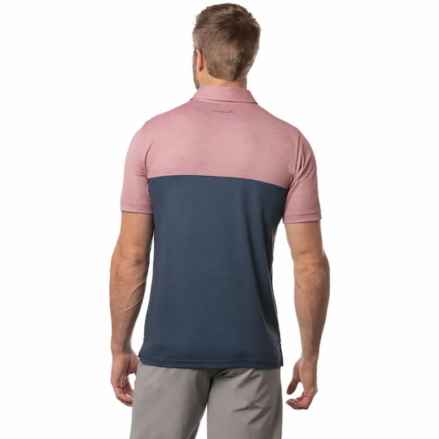 Clothes * | Travismathew Lake Life Mens Golf Polo Htr Rby Wn 6Hrw