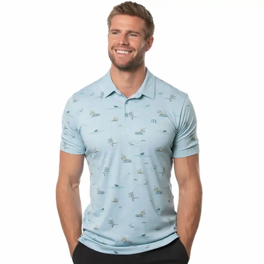 Clothes * | Travismathew Going Rogue Mens Golf Polo Hthr Delph 4Hde